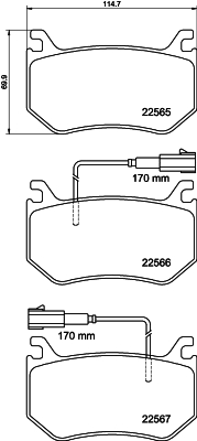 Zestaw klocków hamulcowych, hamulce tarczowe HELLA PAGID 8DB 355 039-031