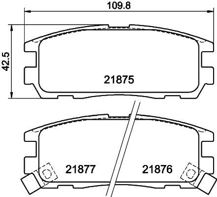 Brake Pad Set, disc brake HELLA PAGID 8DB 355 016-621