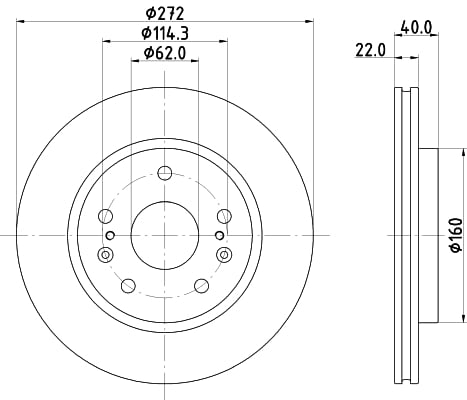 Tarcza hamulcowa HELLA PAGID 8DD 355 134-651
