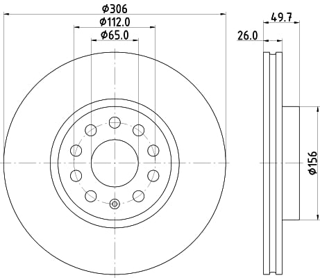 Tarcza hamulcowa HELLA PAGID 8DD 355 134-611