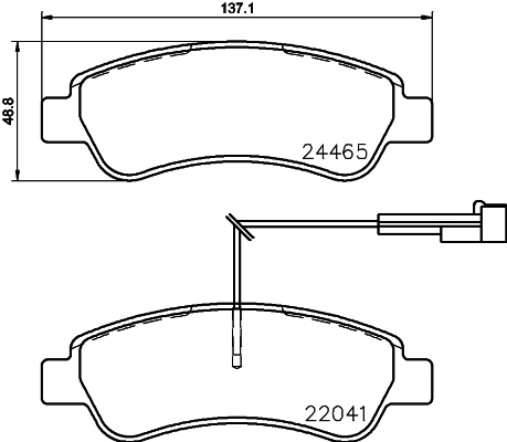 Brake Pad Set, disc brake HELLA PAGID 8DB 355 021-901