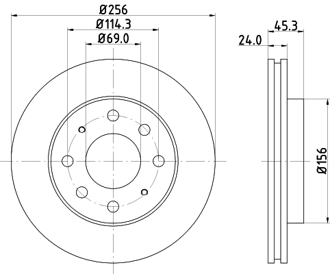 Brake Disc HELLA PAGID 8DD 355 107-321
