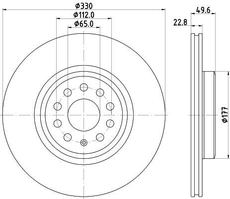 Tarcza hamulcowa HELLA PAGID 8DD 355 133-731