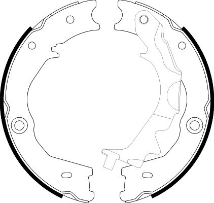Brake Shoe Set, parking brake HELLA PAGID 8DA 355 051-121