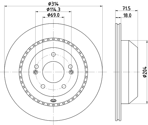 Tarcza hamulcowa HELLA PAGID 8DD 355 131-881