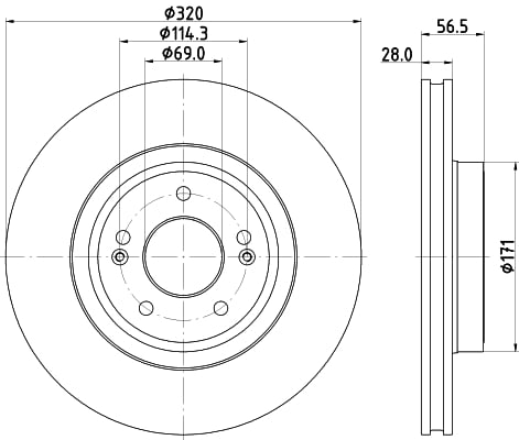 Brake Disc HELLA PAGID 8DD 355 133-391
