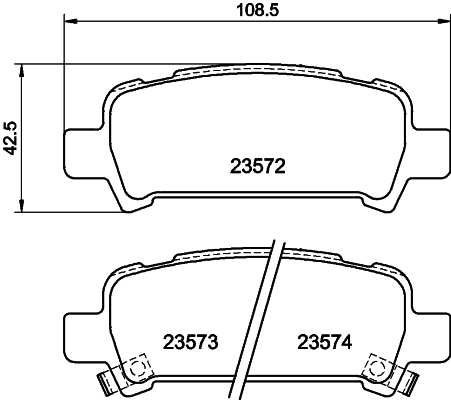 Zestaw klocków hamulcowych, hamulce tarczowe HELLA PAGID 8DB 355 009-401