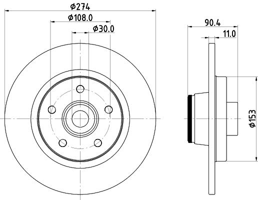 Brake Disc HELLA PAGID 8DD 355 123-421