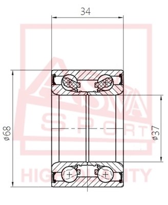Wheel Bearing ASVA DAC37680034