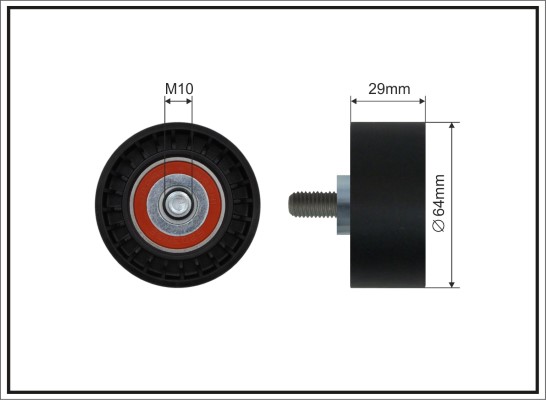 Deflection/Guide Pulley, timing belt CAFFARO 13-08