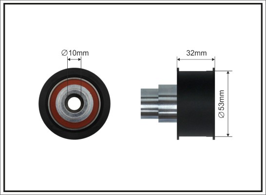 Deflection/Guide Pulley, timing belt CAFFARO 182-89