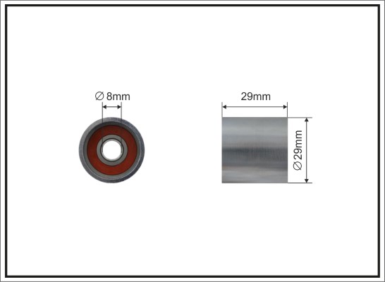 Tensioner Pulley, timing belt CAFFARO 337-95