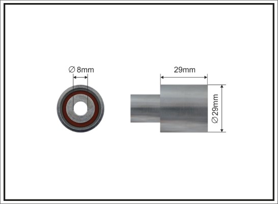 Deflection/Guide Pulley, timing belt CAFFARO 387-135
