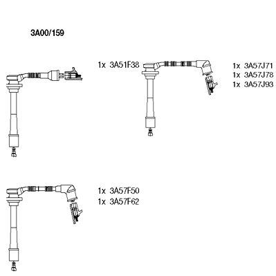 Ignition Cable Kit BREMI 3A00/159