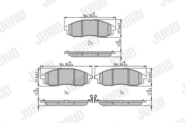 Brake Pad Set, disc brake JURID 572551J