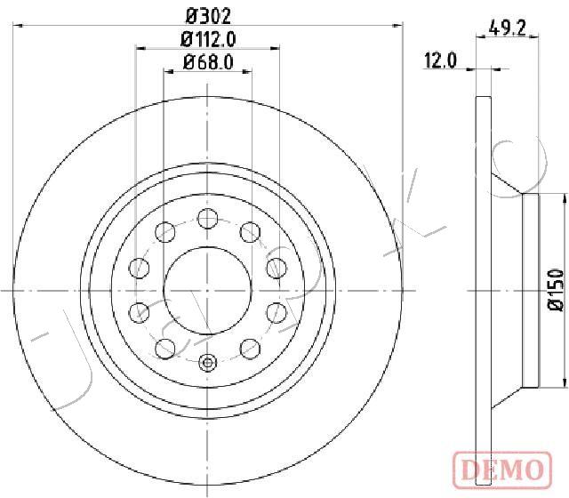 Brake Disc JAPKO 610915C