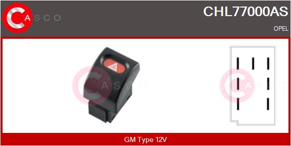 Hazard Warning Light Switch CASCO CHL77000AS