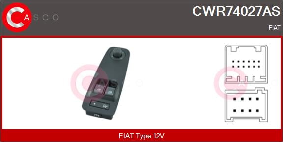 Switch, window regulator CASCO CWR74027AS