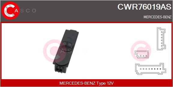 Switch, window regulator CASCO CWR76019AS