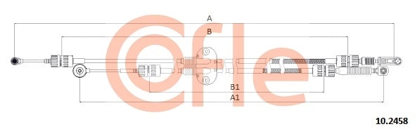 Cable, manual transmission COFLE 10.2458