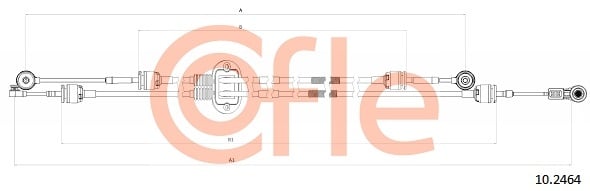 Cable, manual transmission COFLE 10.2464