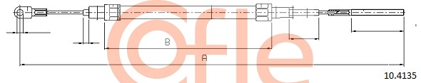 Cable, parking brake COFLE 10.4135
