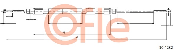Cable, parking brake COFLE 10.4232