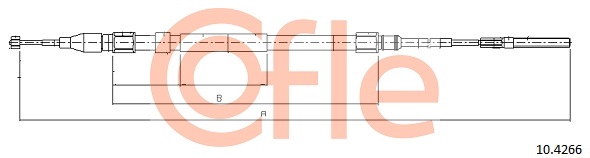 Cable, parking brake COFLE 10.4266