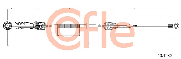 Cable, manual transmission COFLE 10.4280