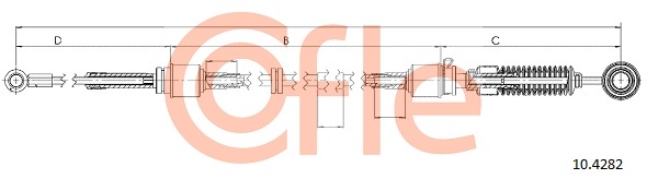 Cable, manual transmission COFLE 10.4282