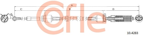 Cable, manual transmission COFLE 10.4283