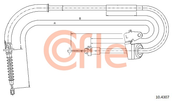 Cable, parking brake COFLE 10.4307