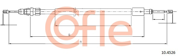 Cable, parking brake COFLE 10.4526