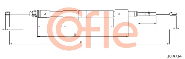 Cable, parking brake COFLE 10.4714