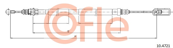 Cable, parking brake COFLE 10.4721