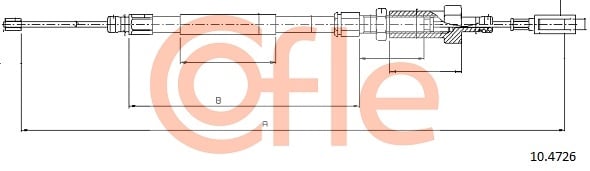 Cable, parking brake COFLE 10.4726