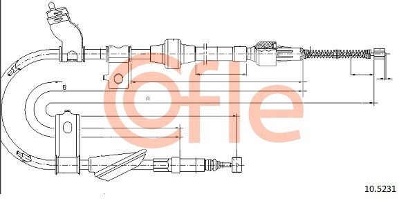 Cable, parking brake COFLE 10.5231