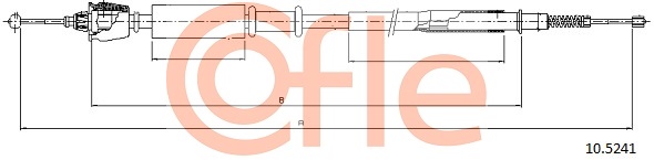Cable, parking brake COFLE 10.5241