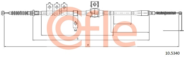 Cable, parking brake COFLE 10.5340