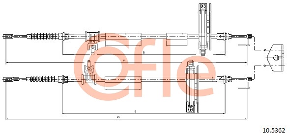Cable, parking brake COFLE 10.5362