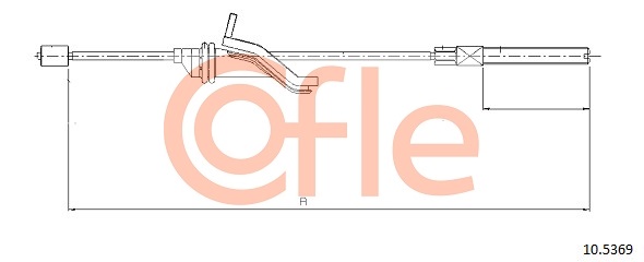 Cable, parking brake COFLE 10.5369