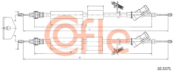 Cable, parking brake COFLE 10.5371