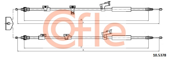 Cable, parking brake COFLE 10.5378