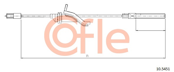 Cable, parking brake COFLE 10.5451