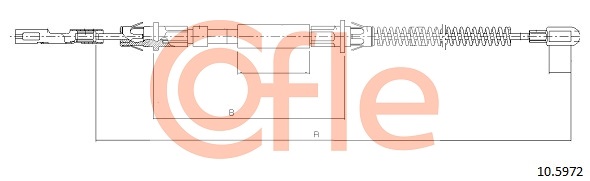 Cable, parking brake COFLE 10.5972
