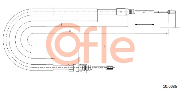 Cable, parking brake COFLE 10.6036