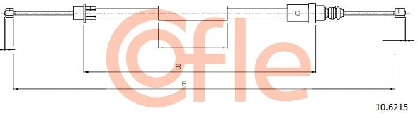 Cable, parking brake COFLE 10.6215