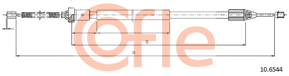 Cable, parking brake COFLE 10.6544