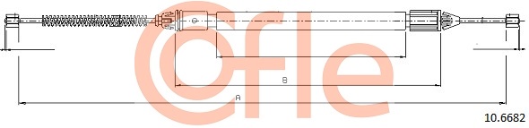 Cable, parking brake COFLE 10.6682