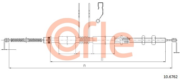 Cable, parking brake COFLE 10.6762